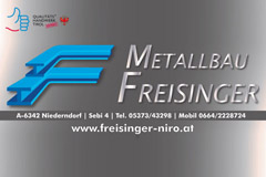 Schlosserei Tirol - METALLBAU FREISINGER KG - Stahlbau Edelstahlbearbeitung Niederndorf