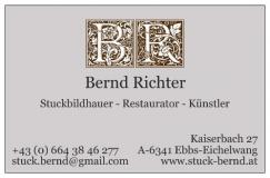 BERND RICHTER Stuckbildhauer Restaurator Künstler Kufstein Tirol