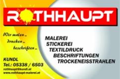 Malerei Tirol ROTHHAUPT Stickerei Textildruck Werbetechnik Beschriftungen Trockeneisstrahlen Kundl Bezirk Kufstein