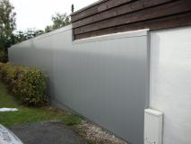 Fassadenelemente aus Alu:  Prefa Siding - silbermetallic