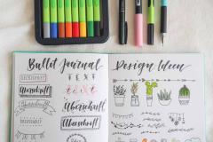 Bullet Journaling und Brush Lettering