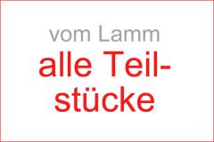 Frischfleisch vom Lamm: alle Teilstücke