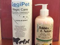 GOGI PET Fellpflegespray und Hundemaske für lange Haare