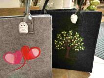 Filztaschen mit schicken Motiven