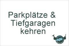 Parkplätze oder Tiefgaragenreinigung mit Kehrmaschine