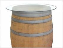 Stehtisch | Weinfass mit Glasplatte
