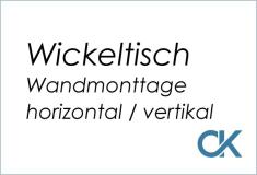 Wickeltisch – Wandmontage horizontal / vertikal